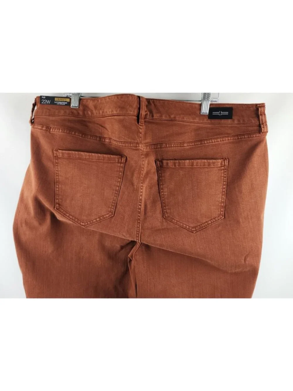 LIVERPOOL Jeans Women 22W Plus Cognac Brown Ankle Skinny Pant 42x27 LY2005WF NWT